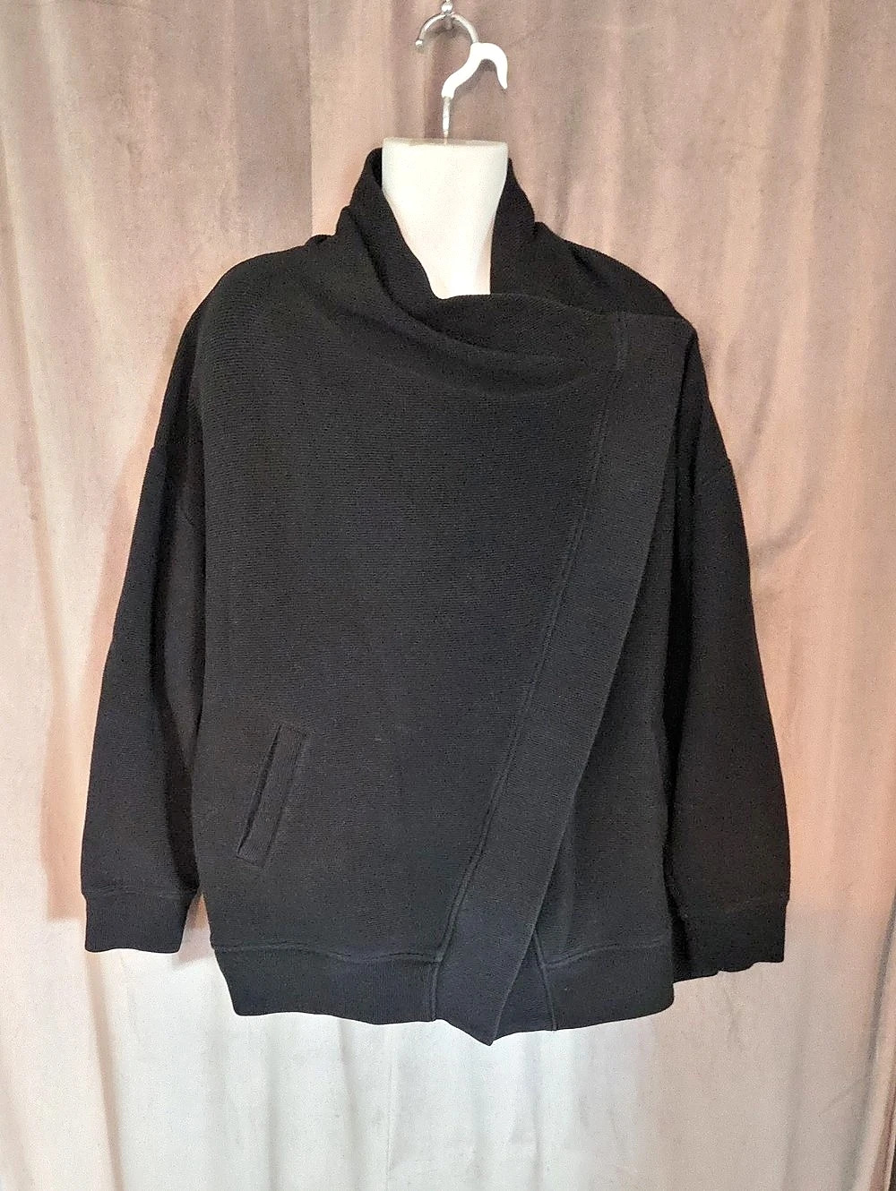 Shambhala Black Cowl Neck Sweater Size 2XL